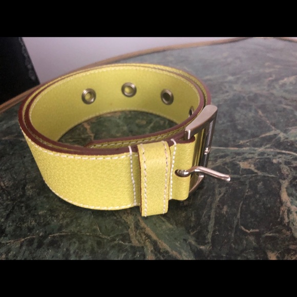 PRADA lime leather belt, Size 78/28, Excellent - Picture 2 of 14
